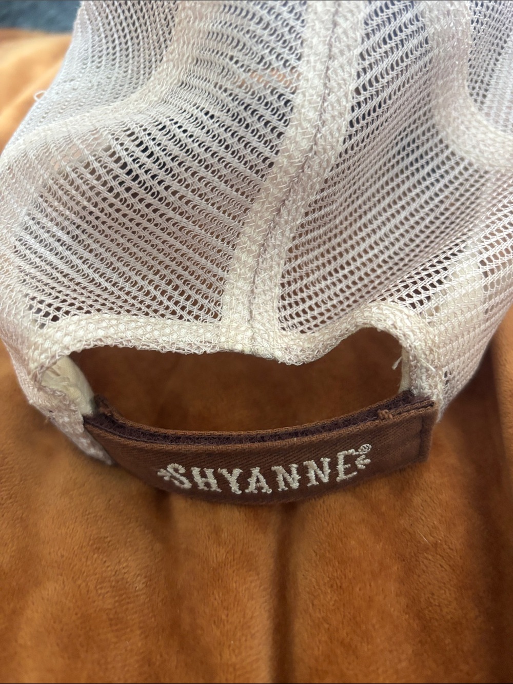 Shyanne Brown Trucker Hat with Floral Skull Patch - Picture 6 of 7